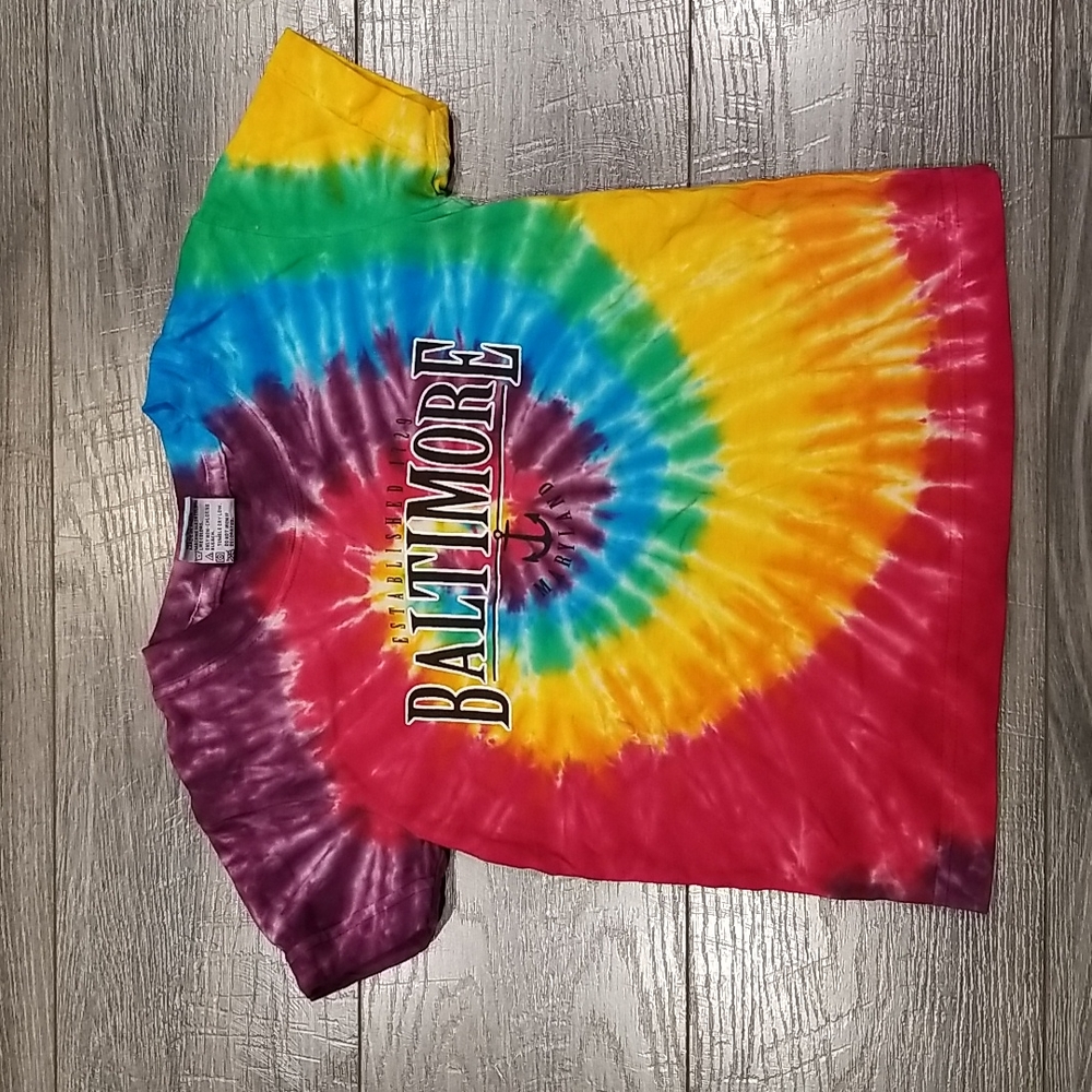 Artforms Baltimore Maryland Tiedyed Youth sz XS tshirt  great condition